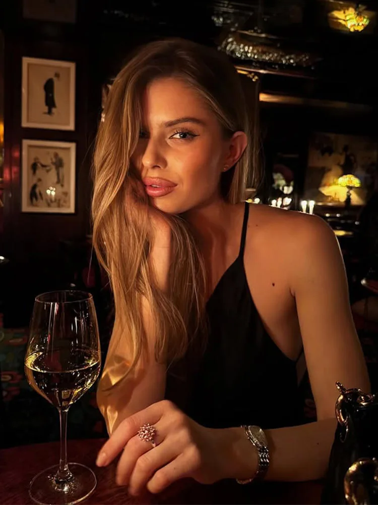 Sukienki imprezowe bez pleców dla kobiet Moda Seksowne koronkowe solidne ramiączka Bez rękawów Skinny Hip Wrap Długie szaty Vestidos Kobiece eleganckie — zdjęcie 7