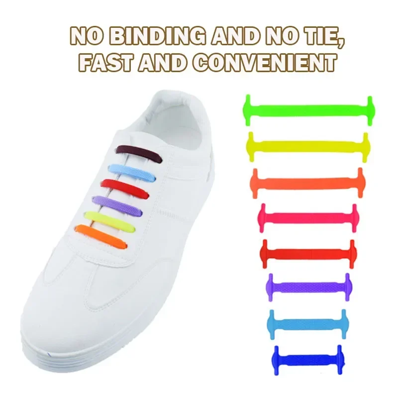 16 Stück Elastische Silikon-Schnürsenkel ohne Binden, Unisex Dehnbare Schuhbänder für Alle Sneaker, Modische Gummiband-Schnürsenkel – Detail 18