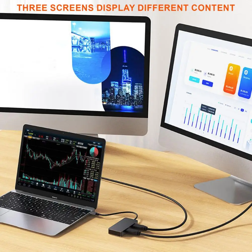 Docking Station for Hd-compatible Three-screen Display Usb Expansion Hub with 3.0 Technology 7-in-1 Docking Station for Macbook