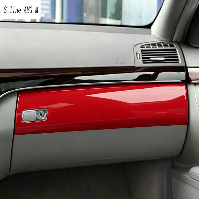 For Mercedes Benz S Class W221 2008-2012 RHD Carbon fiber Car Passenger Side Dashboard Decorative Outlet Air ac Armrest Sticker