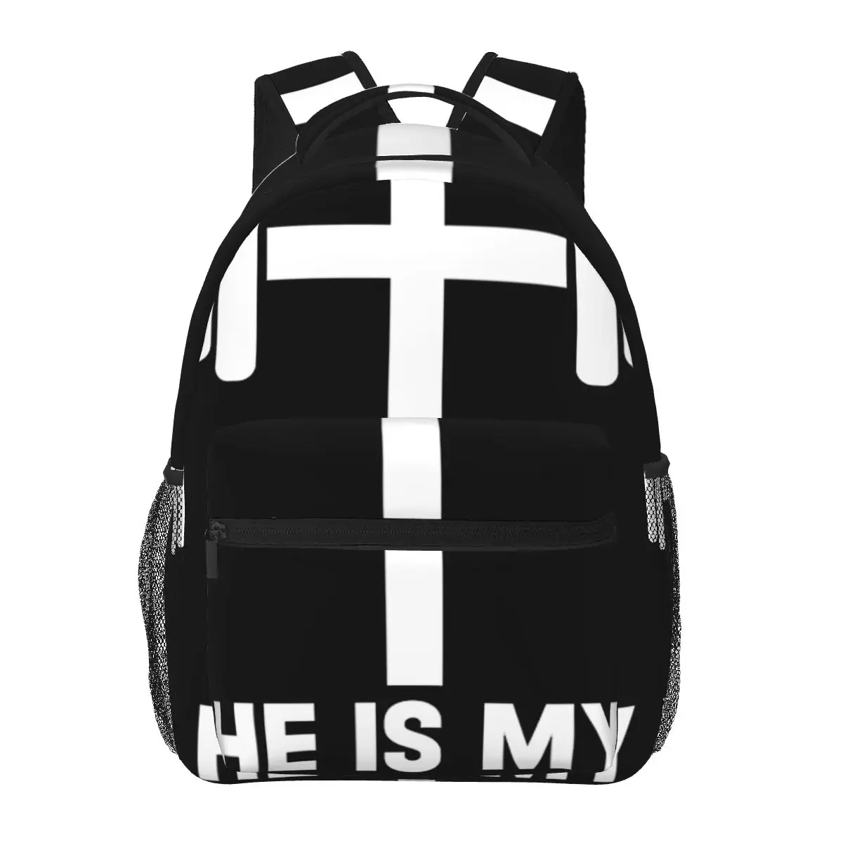 

He Is Strength Catholic Gym Motivational Bible Quote God Religious Casual Backpack Unisex Students Travel Computer Backpack