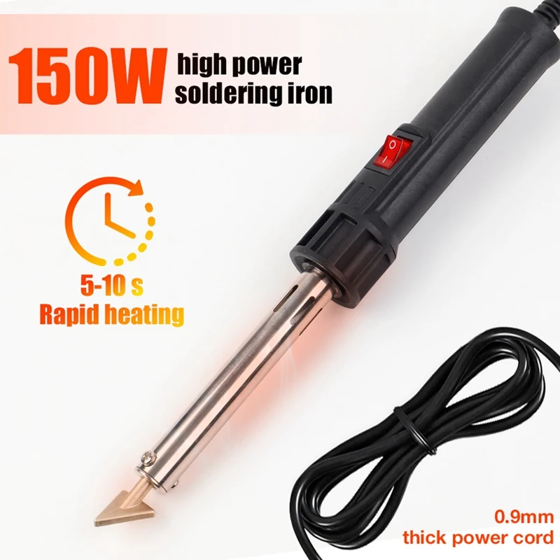 Вилка европейского стандарта, комплект электрического паяльника 50 Вт/150 Вт, инструмент для ремонта домашнего автомобильного бампера, портативный сварочный аппарат для пластика-AA25