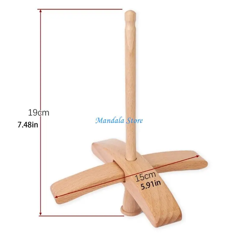 U2JC Drop Spindle Weaving Spinner Wheel Crosses-Shaped Wooden Turkish Spindle - view 6