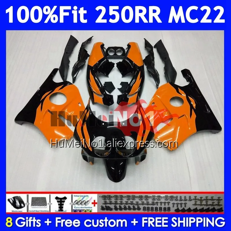 Injection Body For HONDA CBR 250RR CBR250RR 1990 1991 1992 1993 1994 19No.184 MC22 CBR250 RR 95 96 97 98 Light Orange 99 Fairing