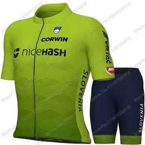 Cycling Sweek Set Slowenian Selection 2024, grüne slowenische Radkleidung, VAE -Team Tadej Pogačar Tatsache von Sommer -Straßenrad -Hemden, Fahrradshorts 8 Hauptverkauf nationale Lieferanten - №7