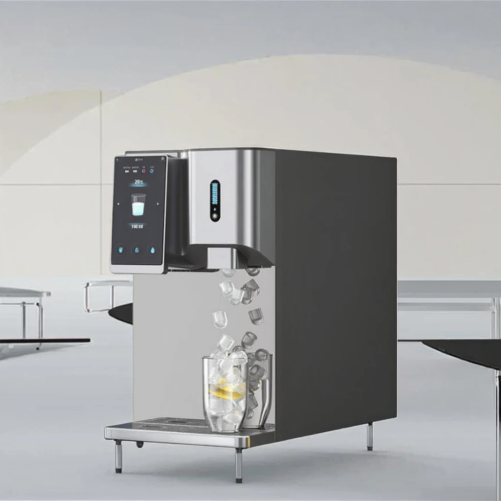 Hot and Cold Water Dispenser with Ice Maker Multiple Temperature Options for Household and Hotel Use