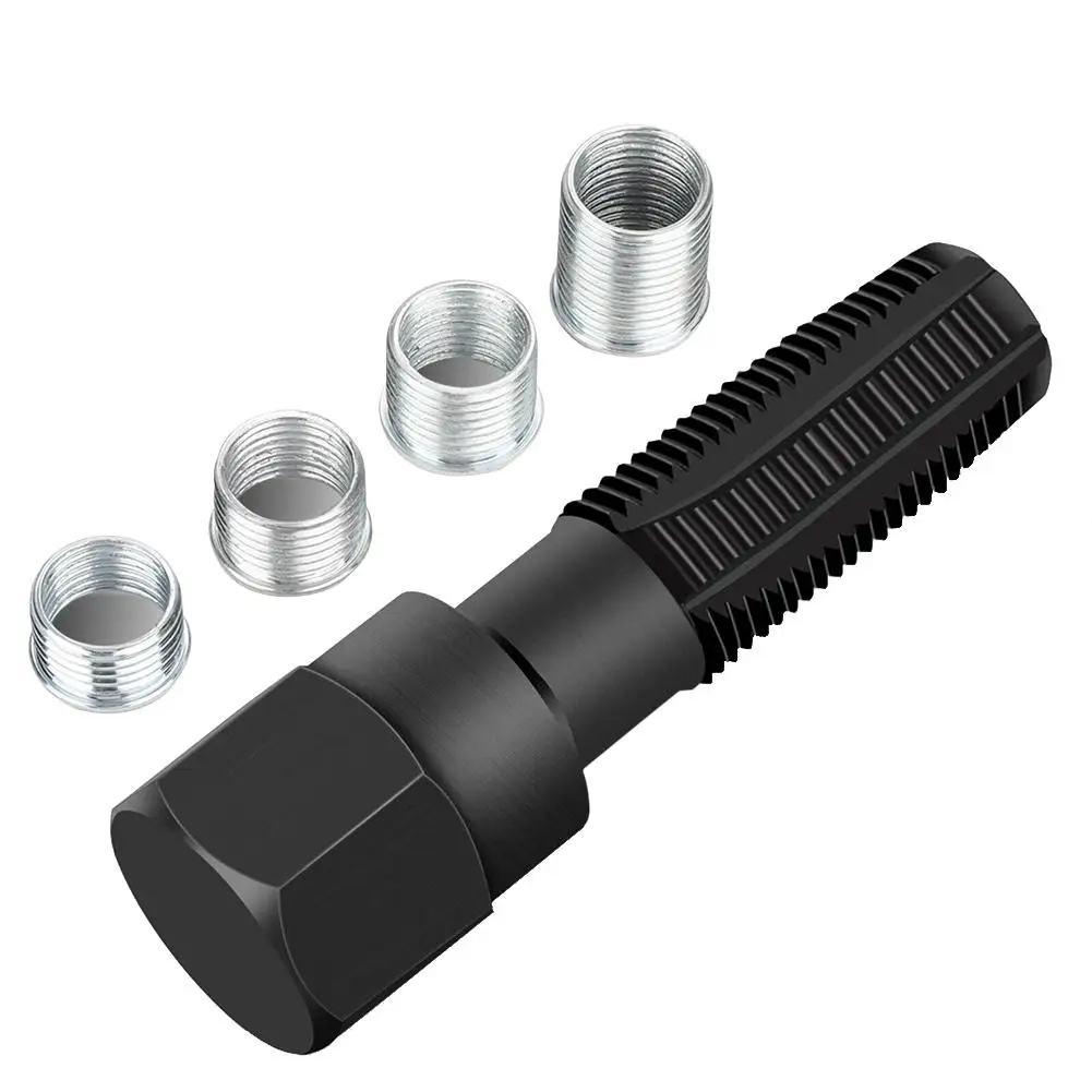 

M14x1.25 Carbon Steel Spark Plug Re-thread Repair Tool Tap Reamer Inserts Kit 14mm For Spark Plug Thread Repairing