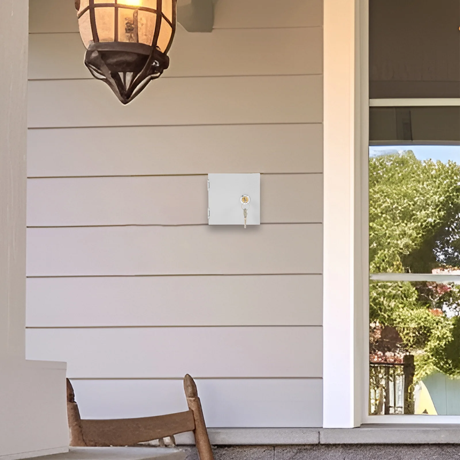 

Stainless Steel Electrical Outlet Box Anti-Theft Splashproof Lockable Socket Protector Outdoor Wall Mounted Cover for Ev