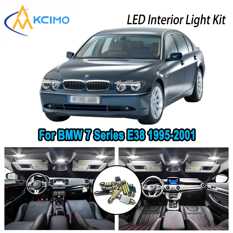 

For BMW 7 Series E38 1995-2001 1996 1997 1998 Premium Bright LED Interior Dome Map Trunk Light Kit Car Led Lamps Canbus No Error