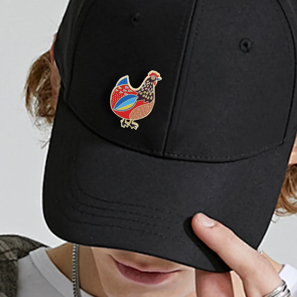 الأزرق ماران الدجاج المينا دبابيس لعبة الشعبية الملونة الدجاجة شارة التلبيب بروش الملابس الديكور المجوهرات #5