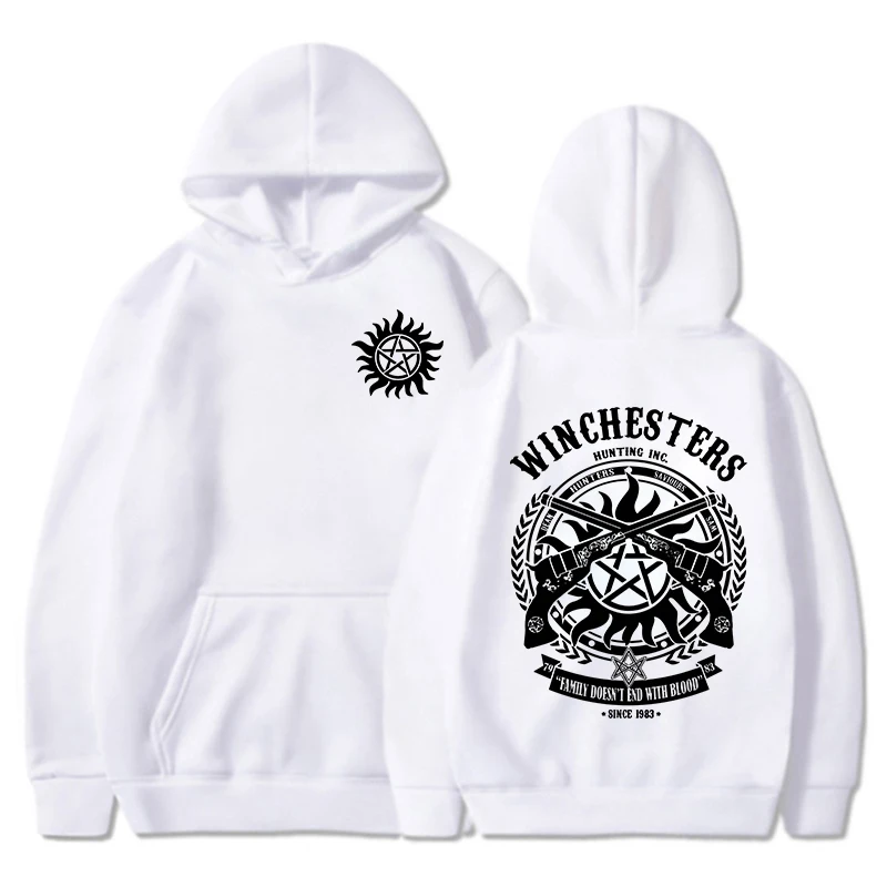 Customization NEW Supernatural Printed Hoodie Women Men Fashion Autumn Winter Warm Sweatshirt Hip Hop Harajuku Streetwear Long S