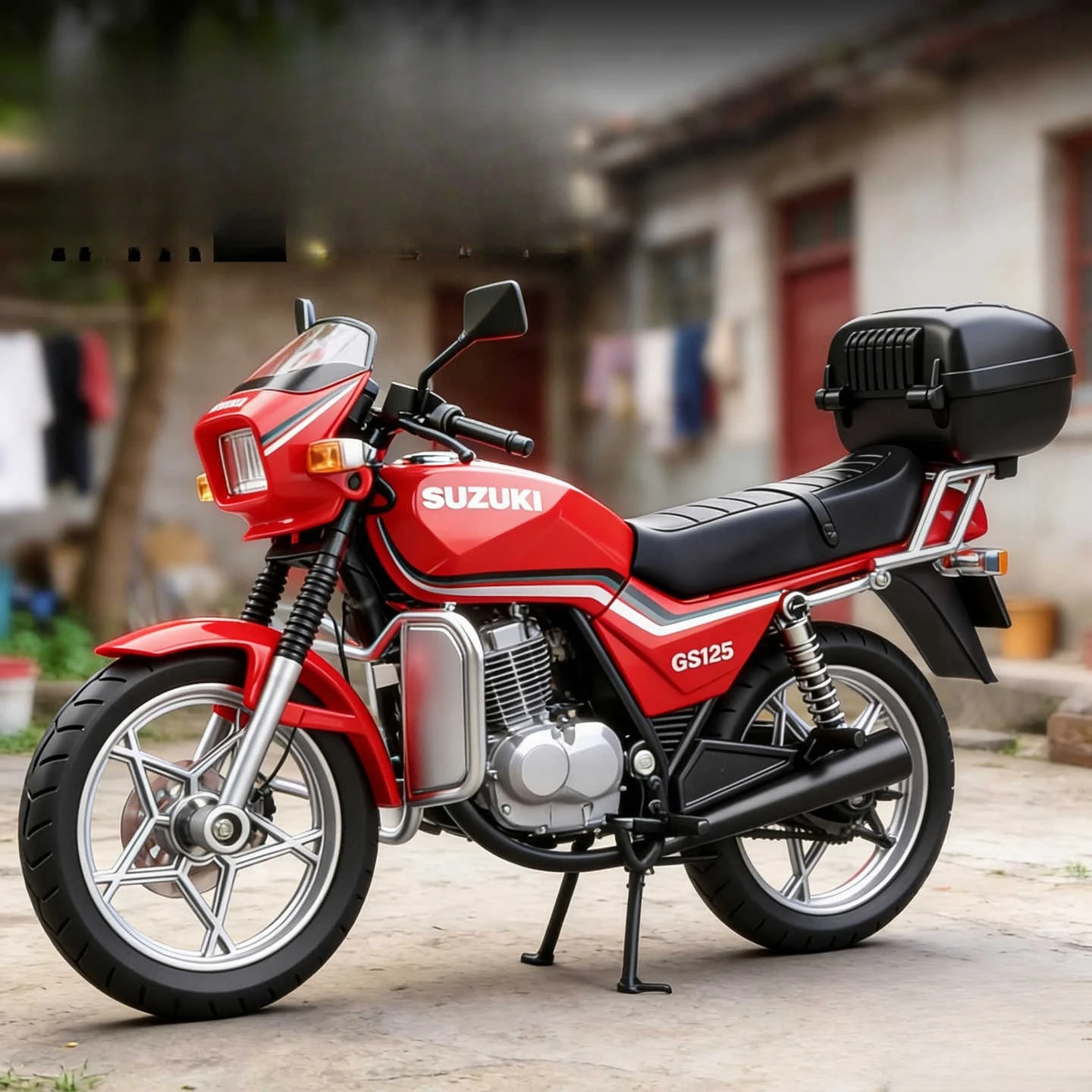 

Модель мотоцикла Suzuki King GS125 из сплава, масштаб 1:12, имитация ретро-мотоцикла, украшение, детская игрушка, оптом для мальчиков