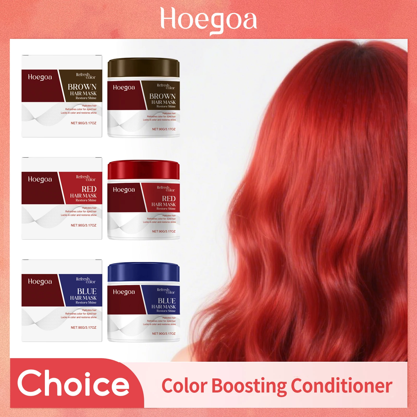 

Color Boosting Conditioner Neutralizes Brass Yellow Tones Fade After Bleach Hair Dye Color Depositing Hair Mask For Red Brown