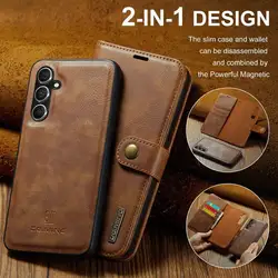 Detachable Magnetic Leather Wallet Case for Samsung Galaxy A15 4G A35 A55 5G A17 A37 A57 Removable Flip Cover