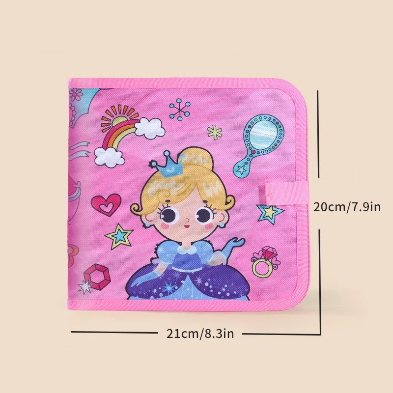 Schrijfbordboek voor kindertekeningen Herbruikbaar draagbaar gemakkelijk op te slaan tekenboek kinderspeelgoed (met 12 pennen)