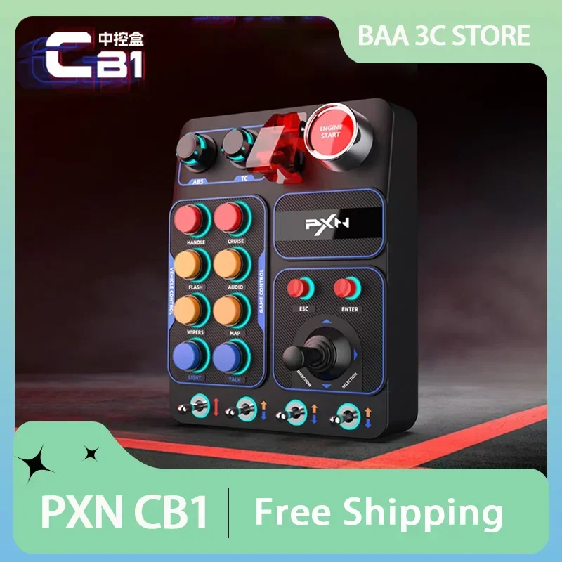 

PXN CB1 Racing Simulator Central Control Box RGB Multifunctional Key Control Box for EURO Truck Simulator Racing Game Accessory