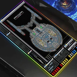 Large Space Starship Esports RGB Mouse Pad Flexible Rubber Gamer Interstellar PC Computer Keyboard for CSGO Xxl 900x400 MousePad
