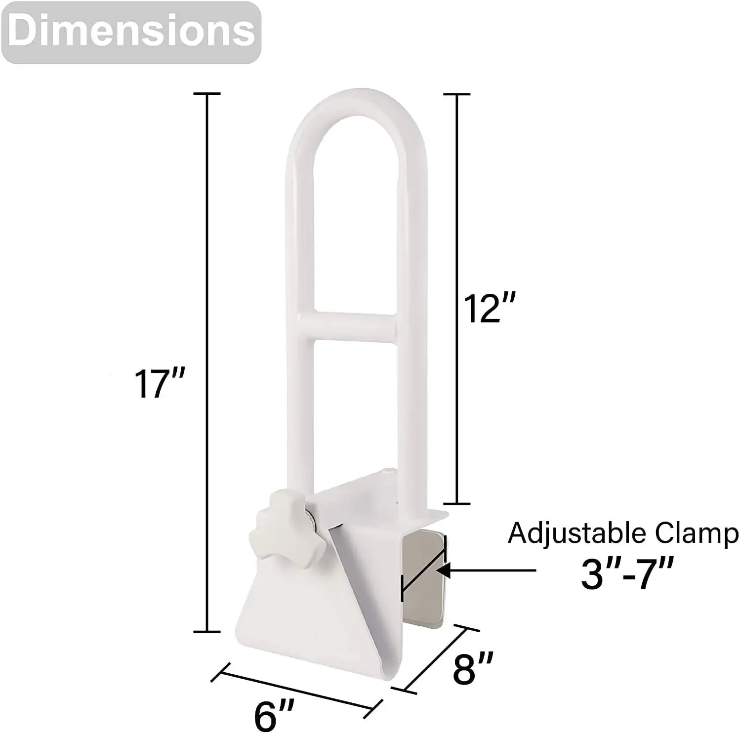 Bathroom Safty Handrail Steel Rail Grab bar Adjustable Bathtub Handrails fast shipping