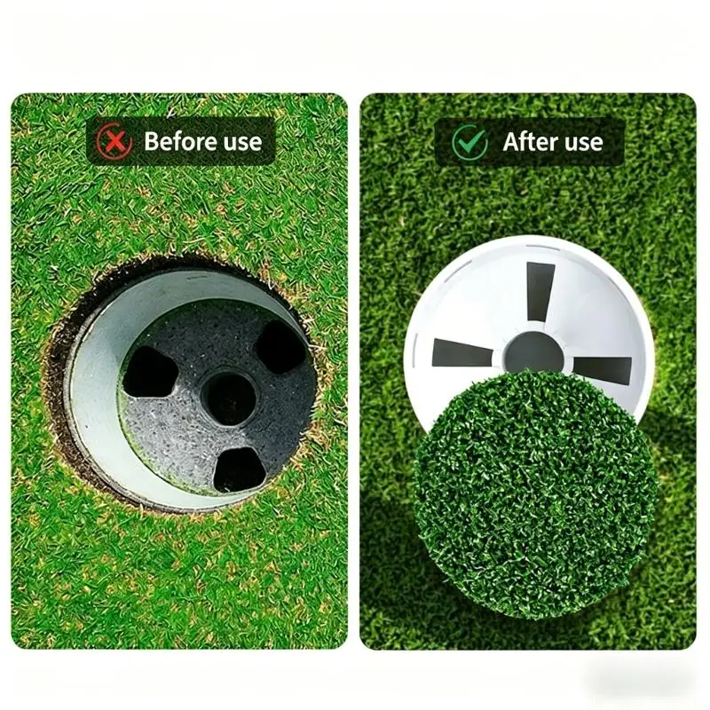 31BE Portable Golf Holes Insert With Standard Size Plastic Cup Quick Setups Golf Trainings Aid For Backyard Putting Green