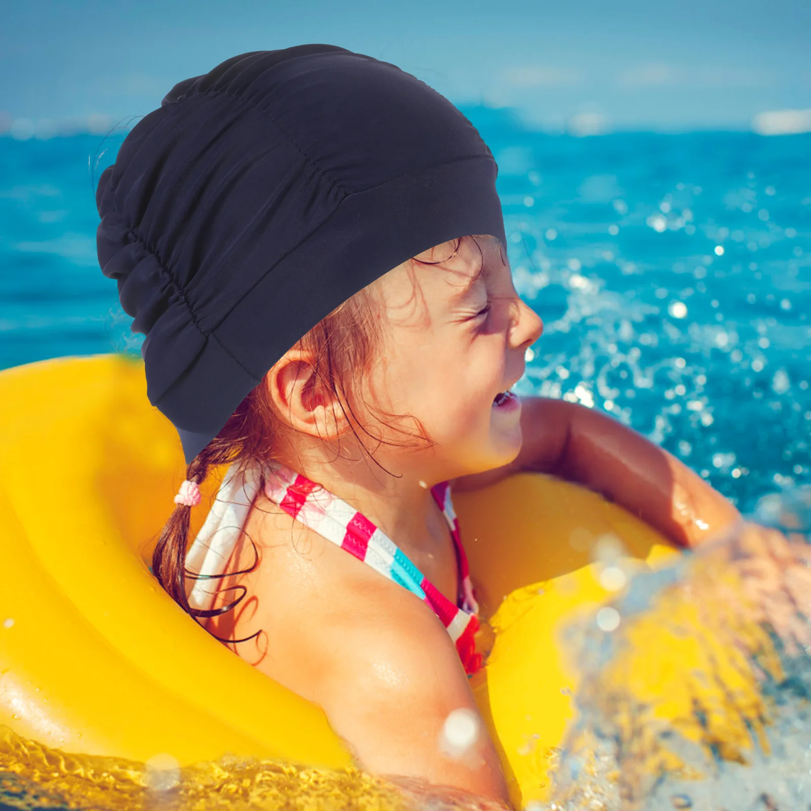 

Extra Large Swim Cap Swimming Caps for Women Long Hair Portable Nylon Fabric Hat