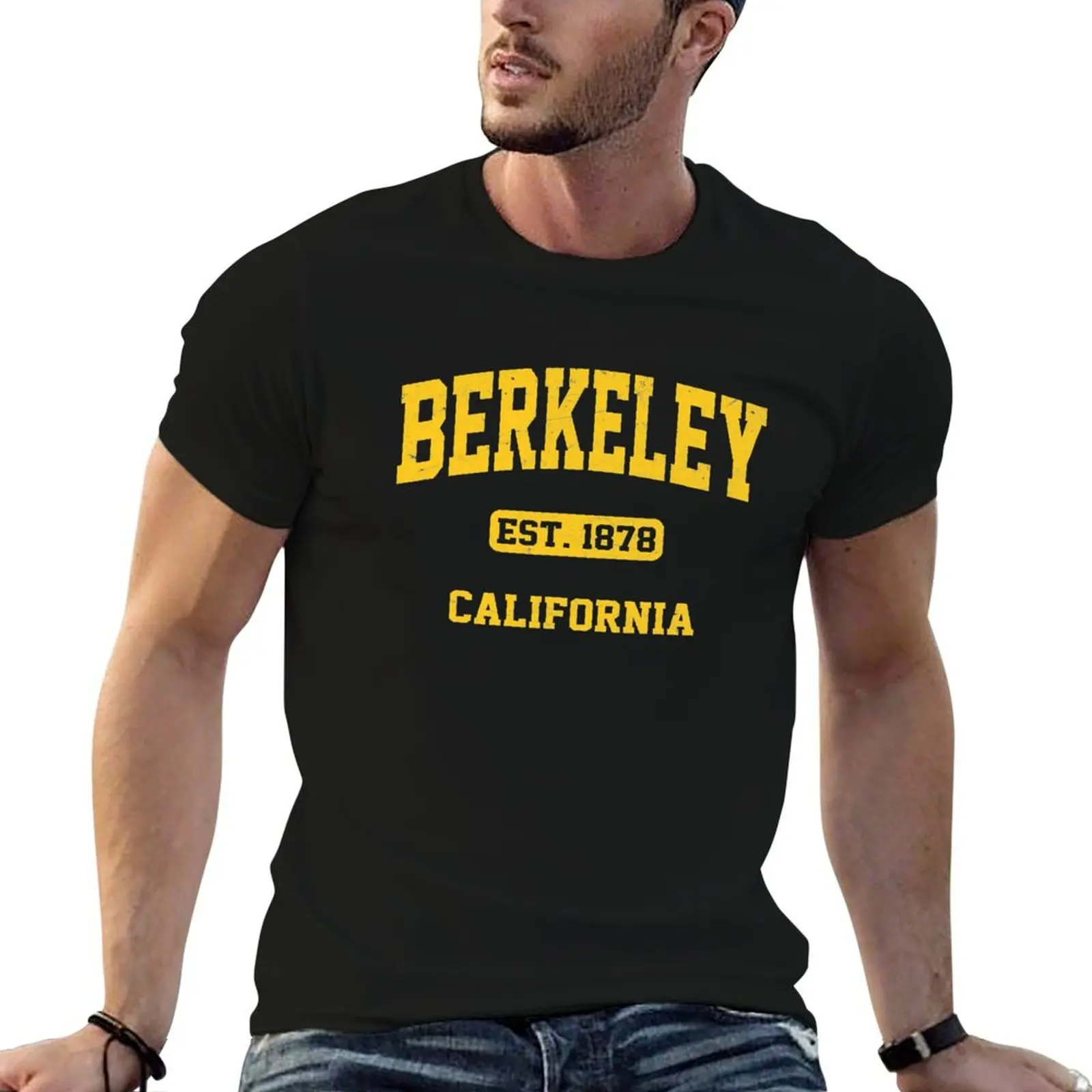 Camiseta estilo atlético vintage de Berkeley, California, CA, camiseta para hombre, camiseta de algodón de alta calidad, camiseta de diseñador