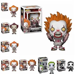 FUNKO POP Movie Stephen King Joker Clown PENNYWISE Bill Denbroug Vinyl Dolls Figure For Christmas Halloween Toys