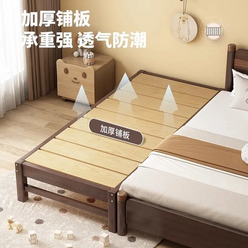 Adults can sleep on solid wood beds, widened splicing beds, children's baby beds, beds by the beds for boys and girls, large bed