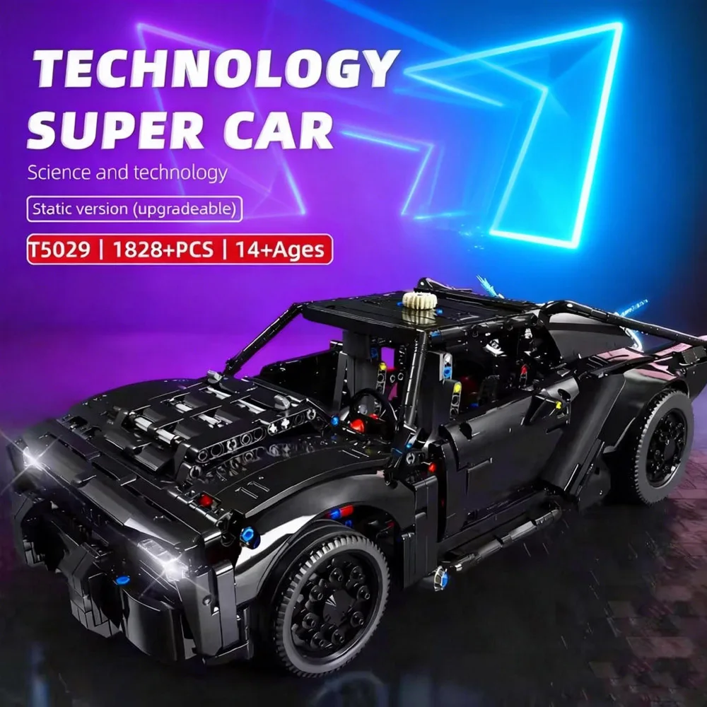 

1828PCS Bat Car Building Blocks Technology Supercar Car Model Bricks Set Games Kids DIY Educational Toys Desktop Deco