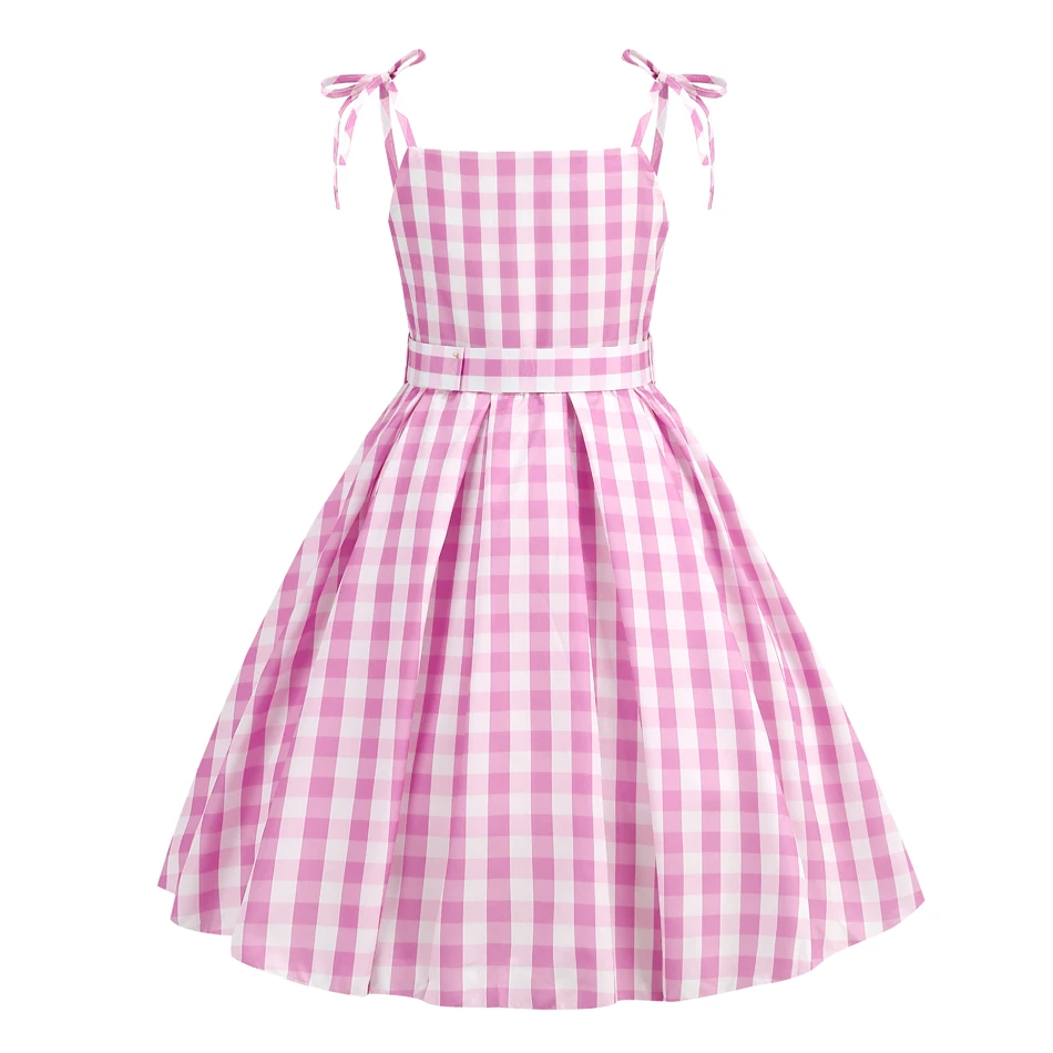 Barbie Mädchen Kostüm Kleid Plaid für Geburtstag Kinder Halloween Kinder Kleidung Mädchen Party Kleider Prinzessin Cosplay