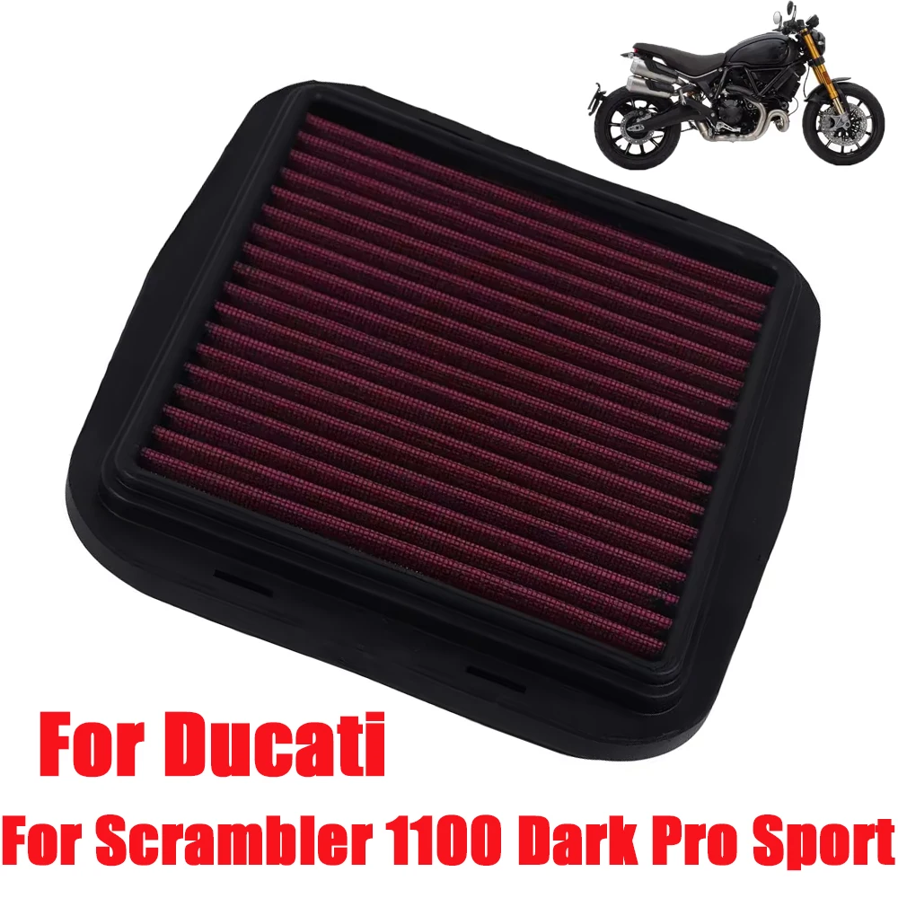 

Motorcycle Accessories For Ducati Scrambler 1100 Dark Pro Sport High Flow Air Filter Intake Cleaner Element Washable Reusable