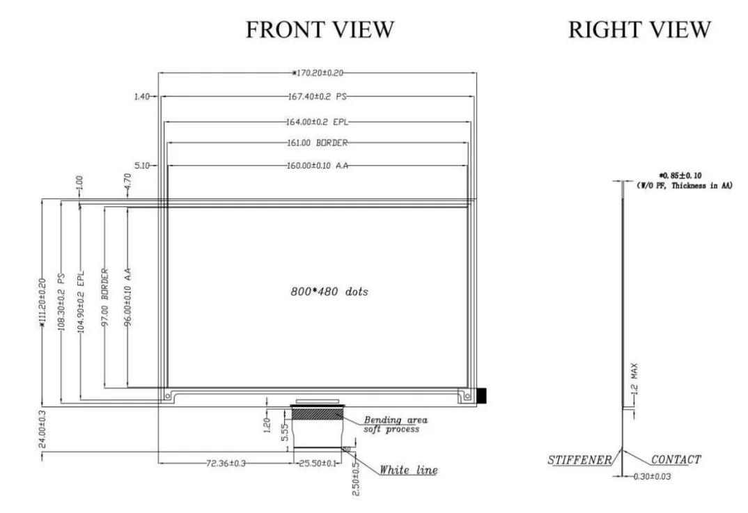 Best Quality 7.3'' E Ink Display Module Epaer Display 7.3inch Color eink Display Panel
