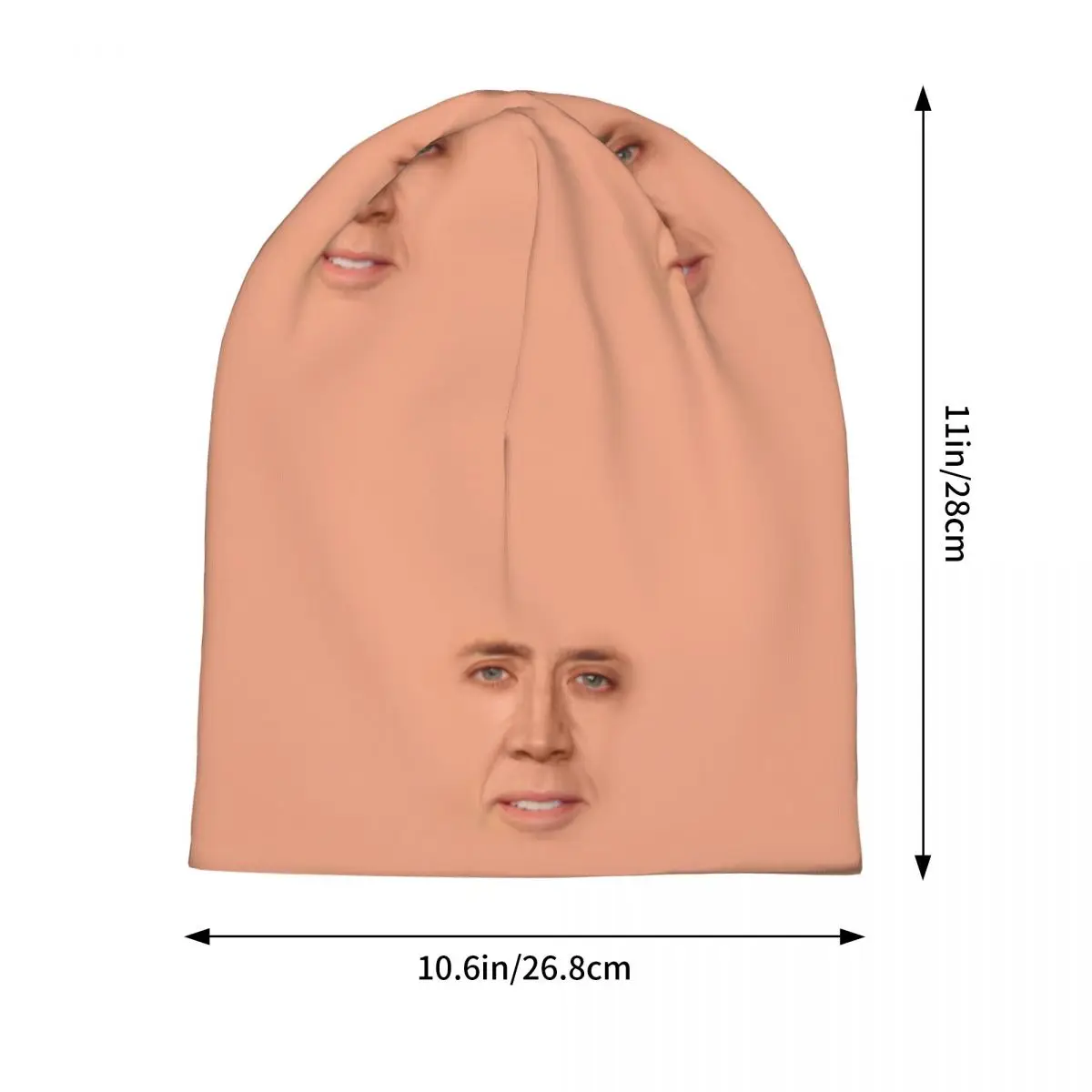 Nicolas Cage - Face Warm Knitted Cap Hip Hop Bonnet Hat Autumn Winter Outdoor Beanies Hats for Men Women Adult