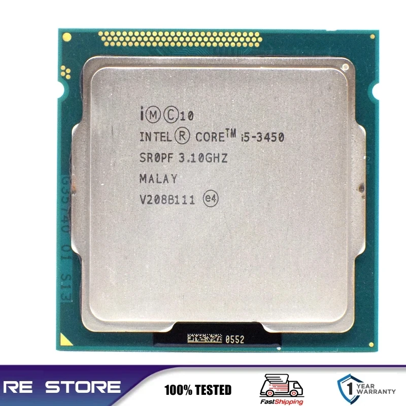 Intel Core i5 3450 3.10GHz Quad Core LGA 1155 cpu processor