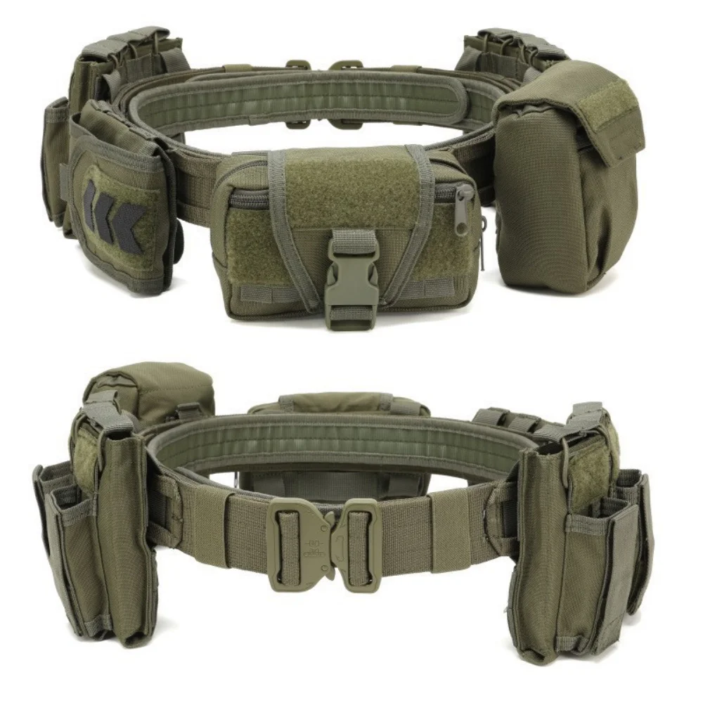 

Multifunctional 6Pcs Tactical Belt Waist Rig Wear Resistant Duty Gear for Special Combat Training Outdoor Military Heavy Duty