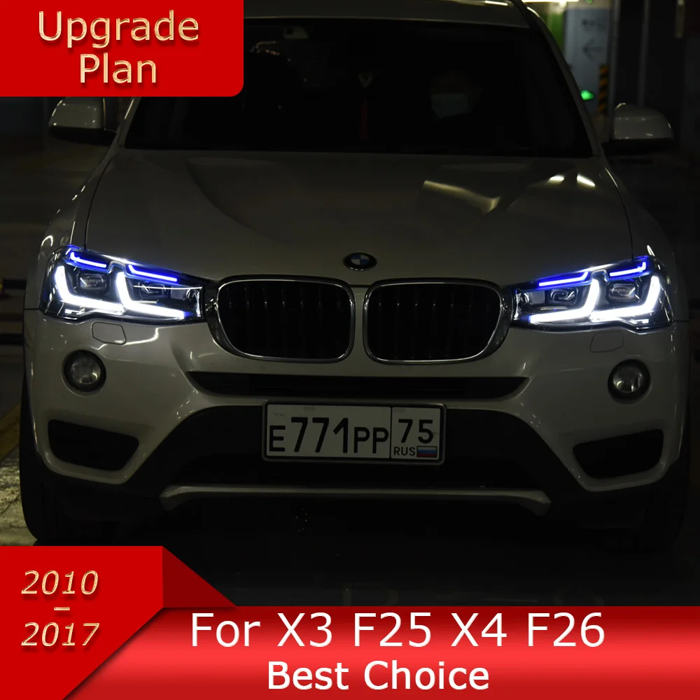 Car Lights for X3 F25 2014-2017 X4 F26 LED Auto Headlight Assembly Upgrade Newest M5 Competition Design LHD RHD Accessories