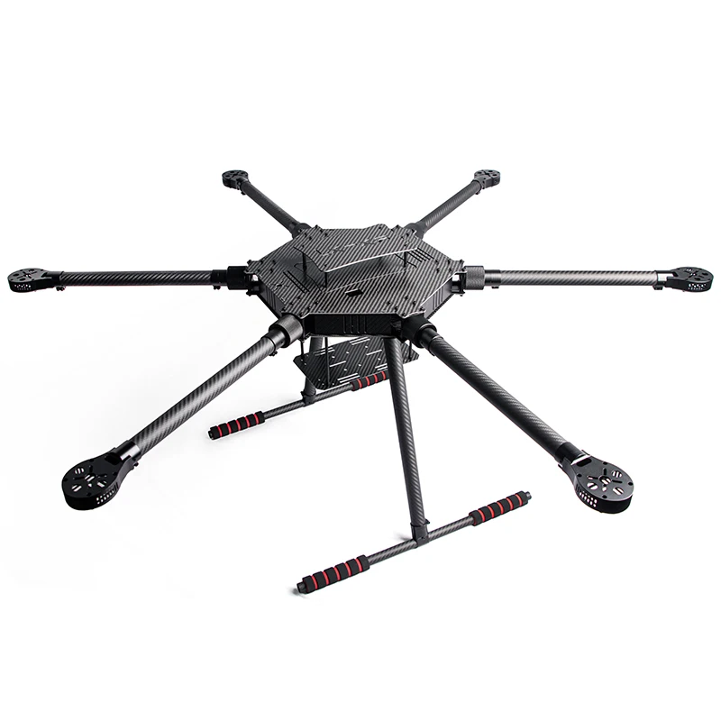 Flyroun LXX6 TL6X003 6-Axis Carbon Fiber Hexacopter Frame Kit with Folding Umbrella Design And Carbon Fiber Landing Skid for Dro