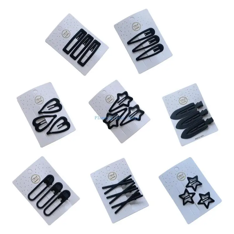 

652B Hair Accessories Alloy Clip Solid Color Hair Clips Barrettes Hairpins Clip