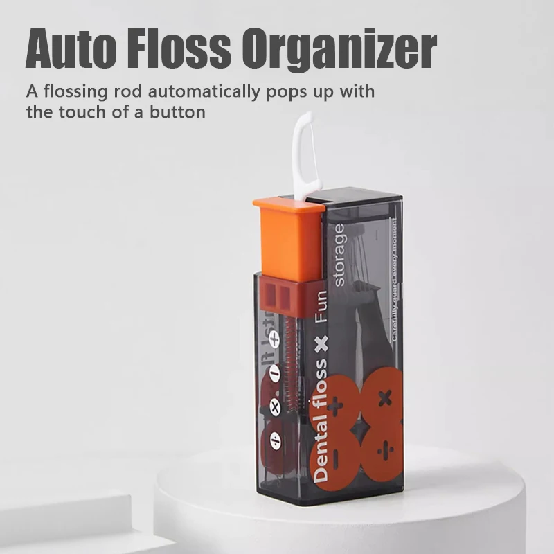 1pc Automatic Dental Floss Storage Box Pop-Up Dental Floss Dispenser With 10Pcs Floss Dental Oral Hygiene care portable