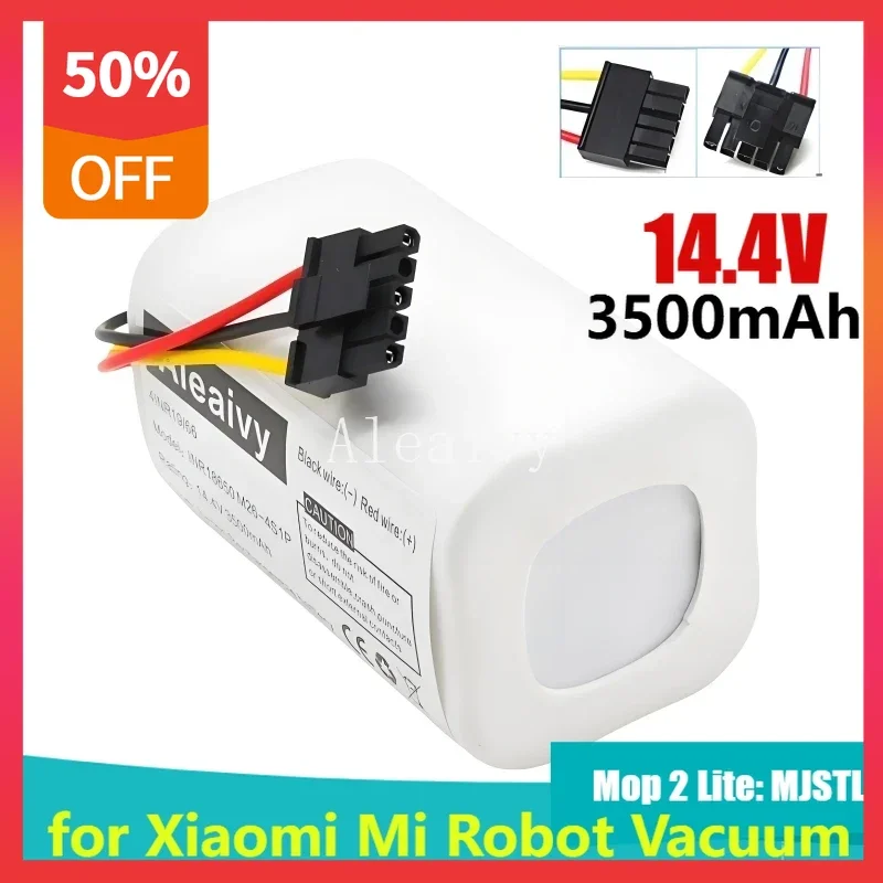 

N011-4S1P 14.4V 3500mAh Battery for Xiaomi Mi Robot Vacuum Mop 2 Lite MJSTL, Robot Vacuum Cleaner Battery Replacement