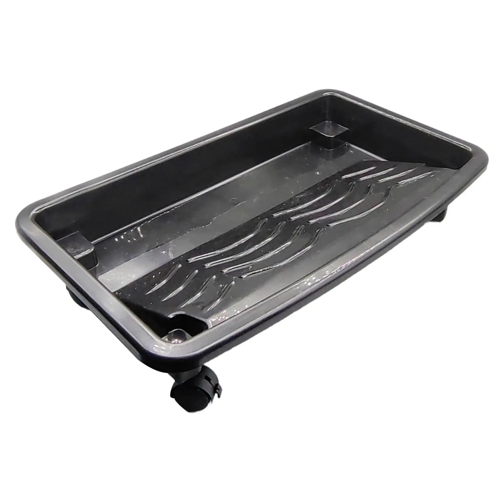 Paint Roller Tray with Wheels Reusable PP Material Multifunctional Paint Pan Holder for Home Wall Renovation