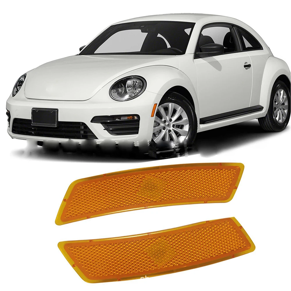 2Pcs ABS Car Amber Lens Front Bumper Side Marker Lights Shell Housing 5C5945071A# 5C5945072A# Accessory For The Car 12V