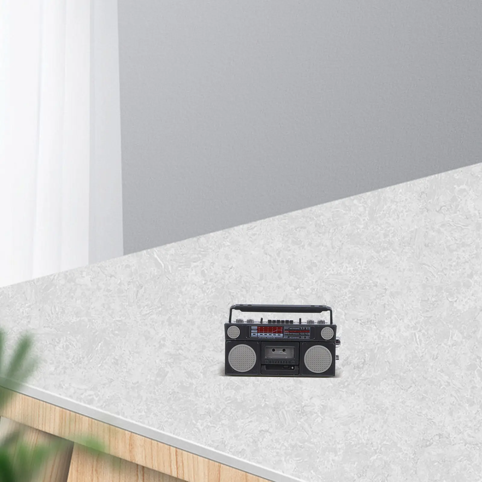 

Mini House Radio Decor Premium Plastic Simulated Vintage Radio Accessory Miniature Home Ornament Dollhouse Decoration Prop