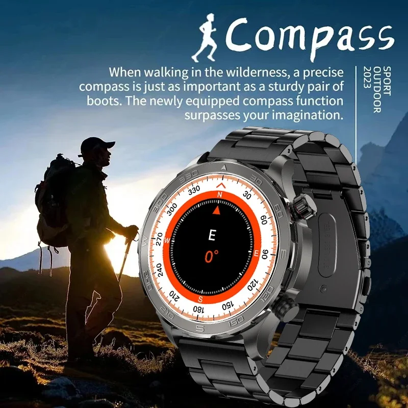 New GPS Track Smart Watch Men AMOLED HD Screen Outdoor Sports Fitness Heart Rate NFC IP68 Waterproof Bluetooth Call Smart Watch - view 5