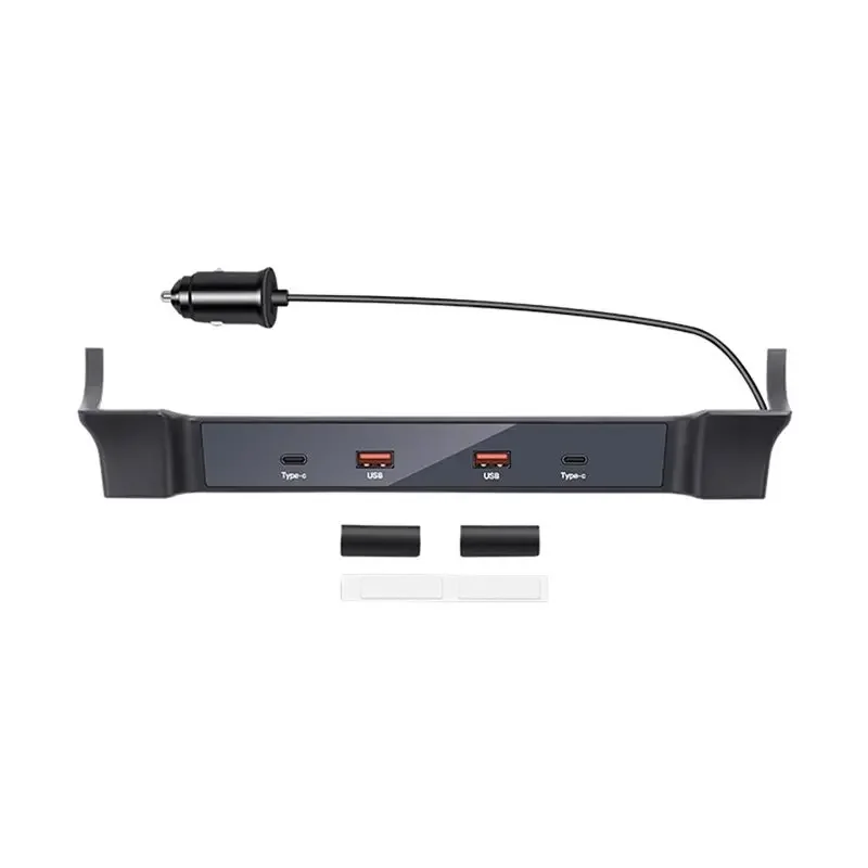 For BYD Atto 3 Yuan Plus 4-Port USB Type-C Smart Extension Hub 90W Super Fast Charge Central Control-AC08