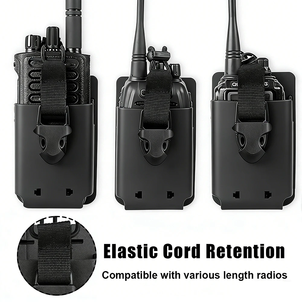Tactical Radio Holster Quick Release Walkie Talkie Case Portable Radio Case Universal Walkie Talkie Carry Case with Belt Clip