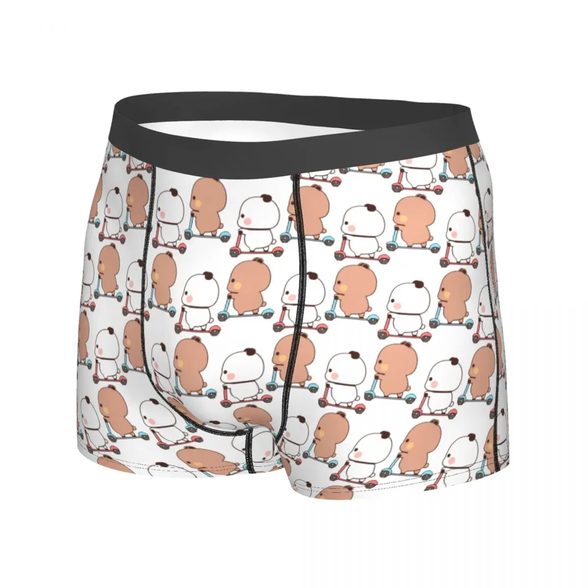 

Cute Bubu And Dudu Are Playing Scooter Together Underwear Customs Boxer Shorts Trenky Man Underpants Funny Shorts Briefs Gift