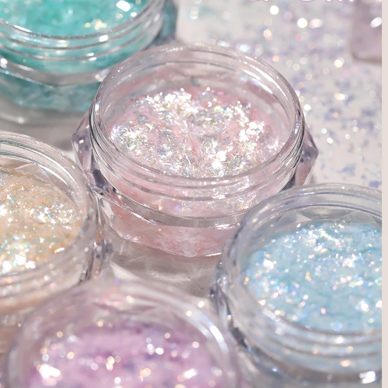 6 Jars Of Sparkle Metallic Pigment Unicorn Dreams i Mica Pigment Powder for Nail Art 6 Colors Super Shiny Unicorn Kisses Glitter