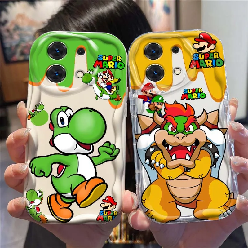 M-Marios شعبية الكرتون الفن ل Xiaomi Redmi ملاحظة 14 13 12 12S 11 10 9 9S 8 Pro زائد 4G 5G موجة النفط غطاء لينة جراب هاتف #1