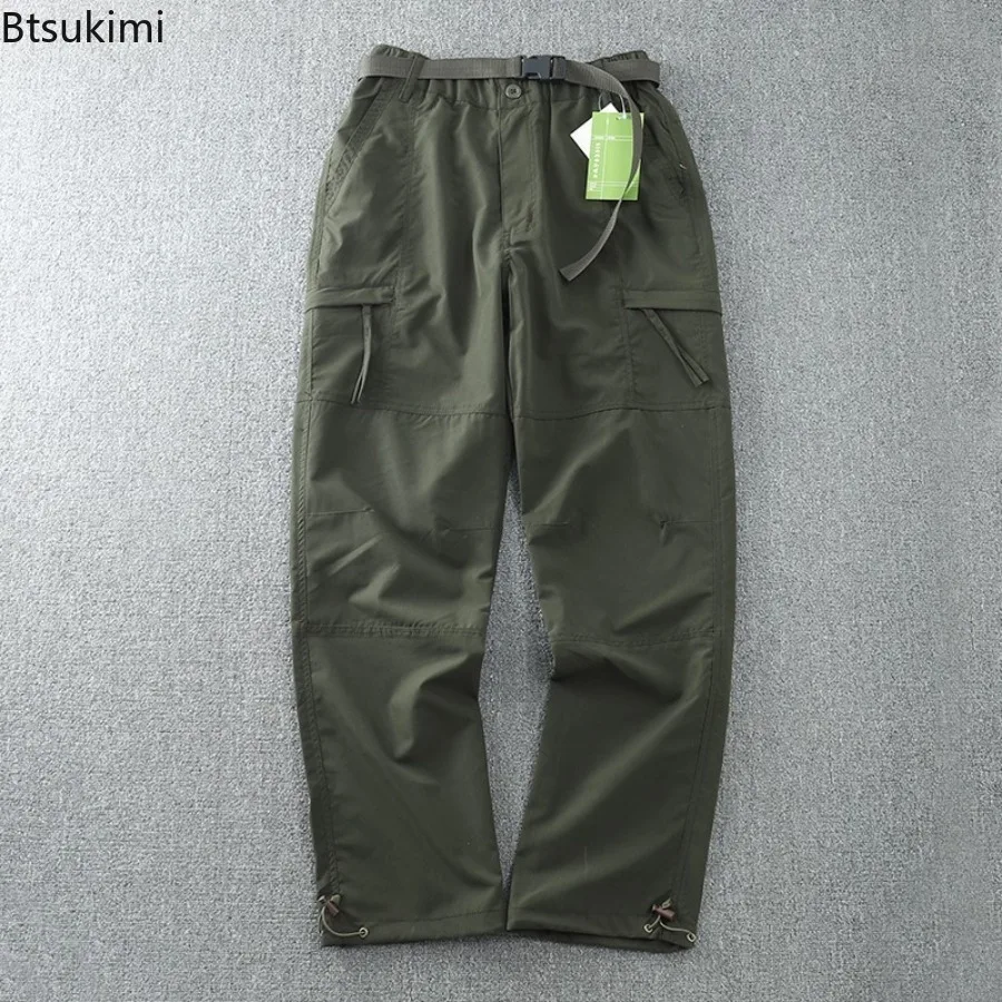 New Men's Cargo Pants Casual Straight Sweatpants Spring Summer Quick Drying Breathable Men Outdoor Fishing Hiking Climbing Pants