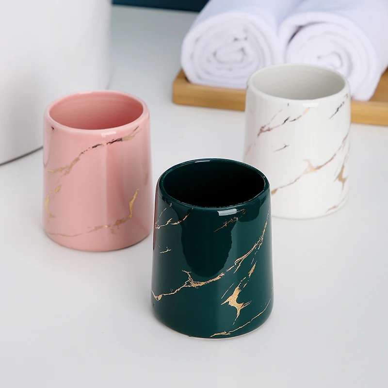 Keramik Zahnputzbecher Set Für Badezimmer Und Zahnbürsten_voghion.com